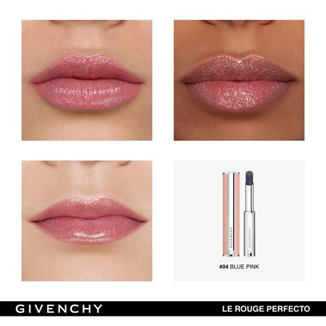 givenchy le rouge perfecto blue pink|givenchy rose liquid balm.